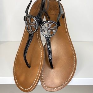 Tory Burch Black Rhinestone Sandals